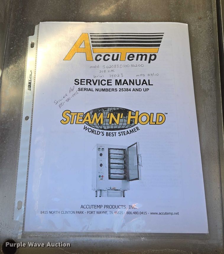 image for item ES2542 (3) Accutemp 208D8-300 Steam'N'Hold steamers