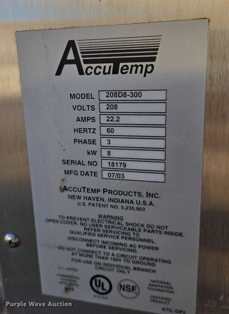 image for item ES2542 (3) Accutemp 208D8-300 Steam'N'Hold steamers