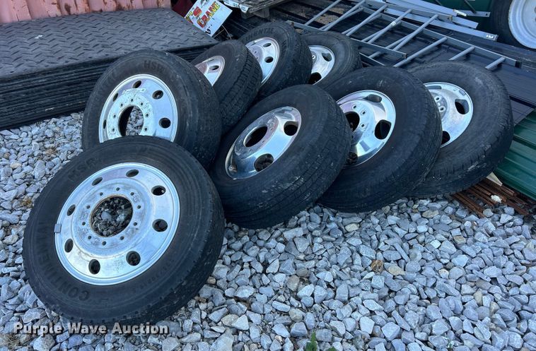 image for item ET6544 (8) 225/70R19.5 tires and wheels