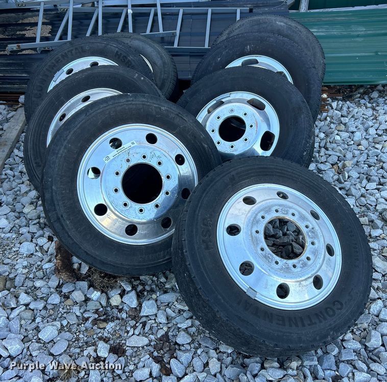 image for item ET6544 (8) 225/70R19.5 tires and wheels