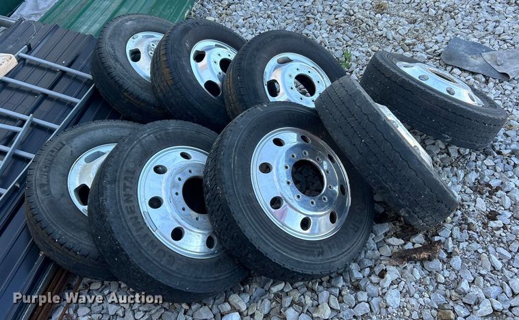 image for item ET6544 (8) 225/70R19.5 tires and wheels