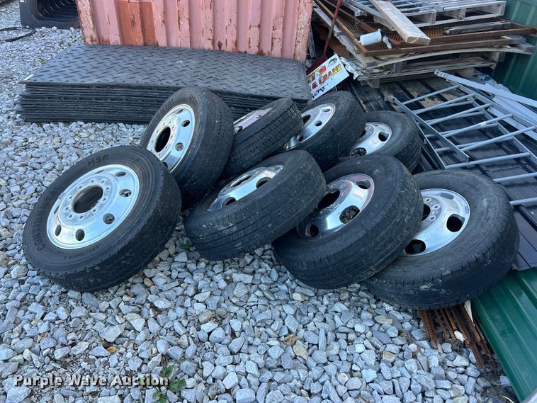 image for item ET6544 (8) 225/70R19.5 tires and wheels