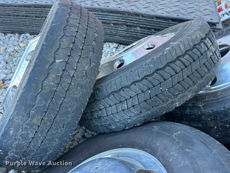 image for item ET6544 (8) 225/70R19.5 tires and wheels