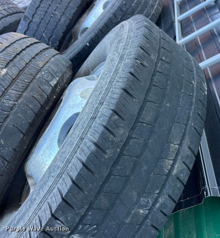 image for item ET6544 (8) 225/70R19.5 tires and wheels