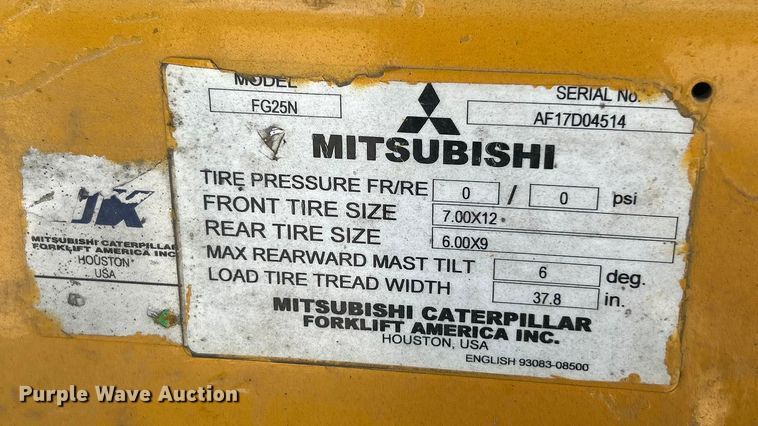 image for item ET6560 Mitsubishi FG25N forklift