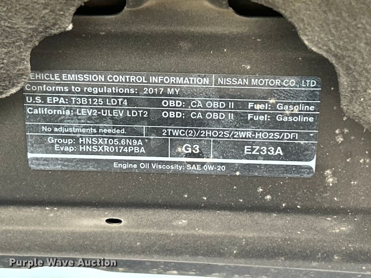 image for item ET6568 2017 Nissan Titan pickup truck