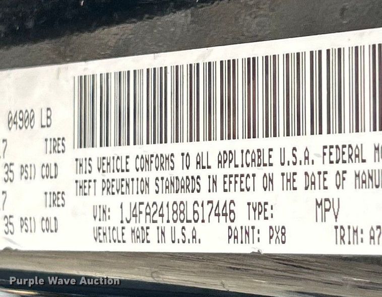 image for item ET6657 2008 Jeep Wrangler SUV