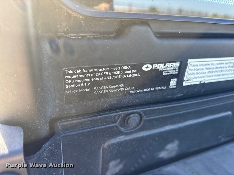 image for item ET7220 2014 Polaris Ranger utility vehicle