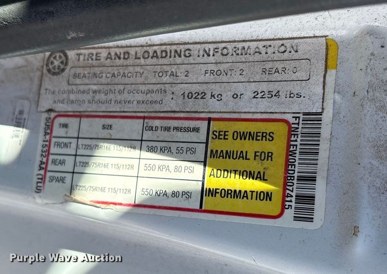 image for item ET7227 2014 Ford E150 van