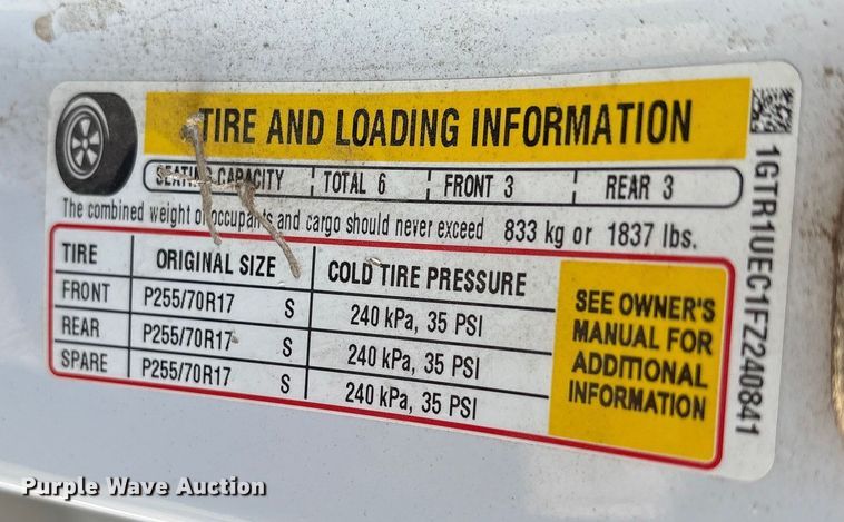 image for item ET7253 2015 GMC Sierra 1500 Double Cab pickup truck