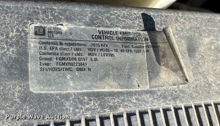 image for item ET7256 2015 GMC Sierra 2500HD Double Cab pickup truck