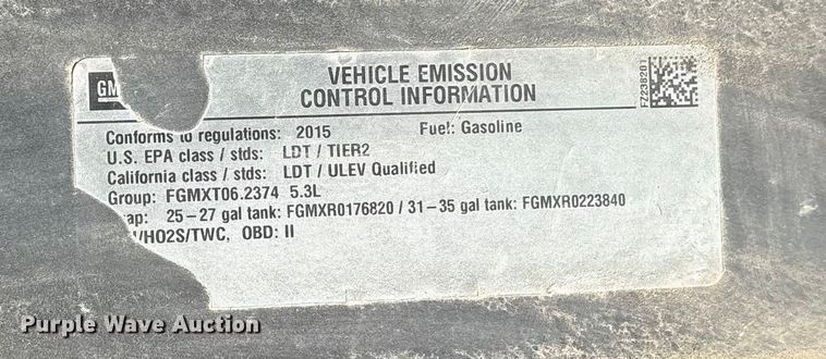 image for item ET7258 2015 GMC Sierra 1500 Double Cab pickup truck