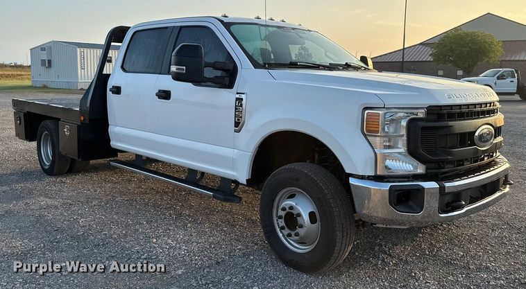 image for item EU5062 2020 Ford F350 Super Duty XL Crew Cab flatbed pickup truck