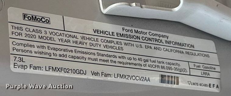 image for item EU5062 2020 Ford F350 Super Duty XL Crew Cab flatbed pickup truck