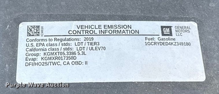 image for item EU5338 2019 Chevrolet Silverado 1500 Double Cab pickup truck