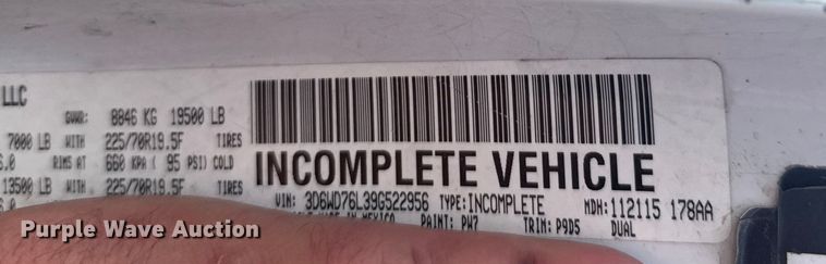 image for item EU6139 2009 Dodge Ram 5500 flatbed truck