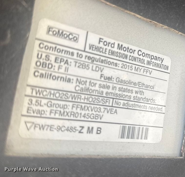 image for item EU6219 2015 Ford Taurus 