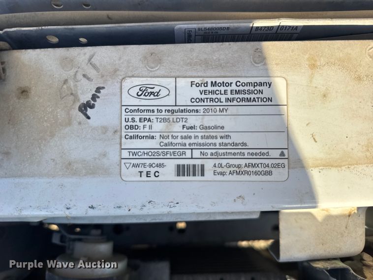 image for item EU6223 2010 Ford Ranger XLT SuperCab pickup truck