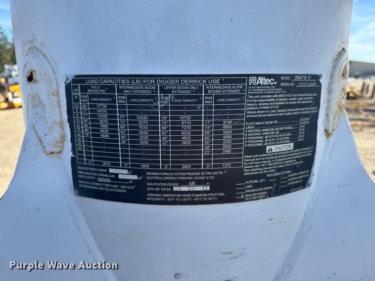 image for item EU6227 2011 Kenworth T3 Series digger derrick truck