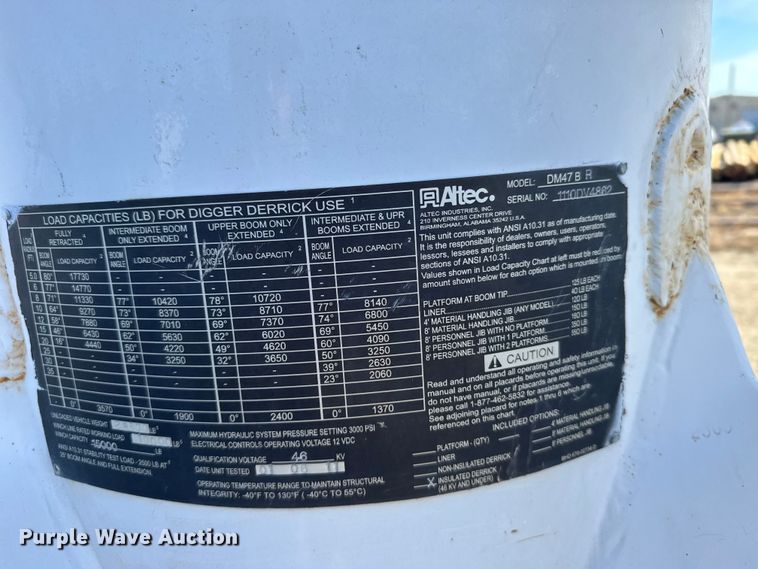 image for item EU6227 2011 Kenworth T3 Series digger derrick truck