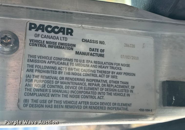 image for item EU6227 2011 Kenworth T3 Series digger derrick truck