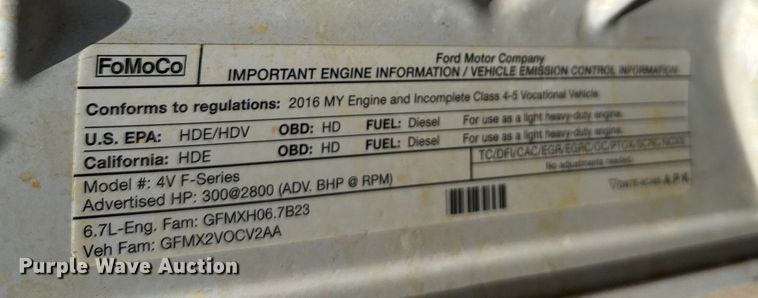 image for item EU6230 2016 Ford F550 Super Duty bucket truck