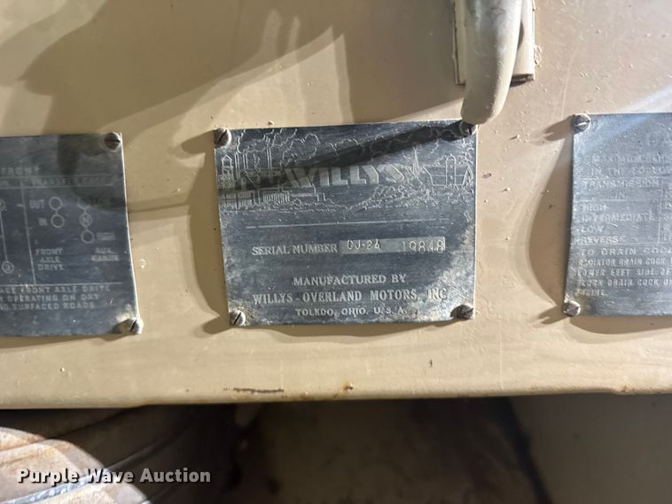 image for item EU6285 1946 Willys Jeep CJA2 SUV