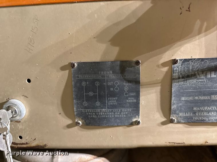 image for item EU6285 1946 Willys Jeep CJA2 SUV