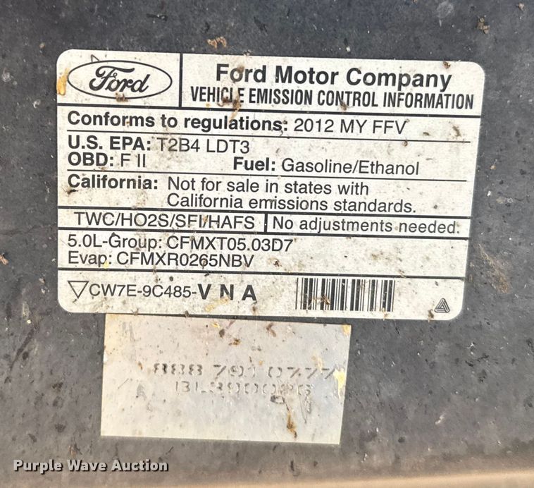 image for item EU6291 2012 Ford F-150 SuperCrew pickup truck