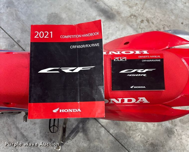 image for item EV2518 2021 Honda CRF 450RX dirt bike