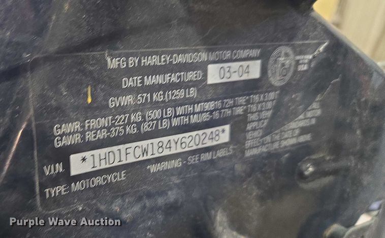 image for item EV2524 2004 Harley Davidson Electra Glide Ultra Classic motorcycle