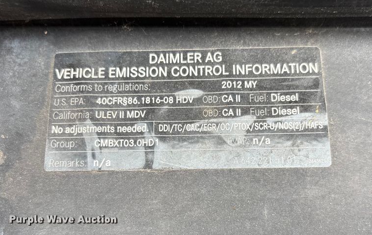 image for item EV2530 2012 Mercedes Benz Sprinter van