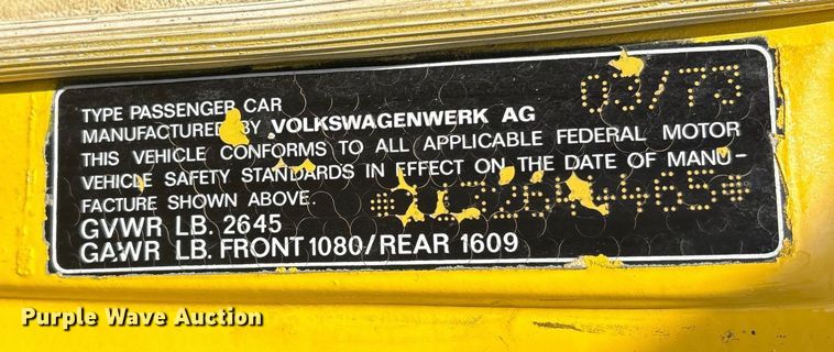 image for item EV2532 1976 Volkswagen Beetle 