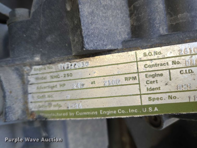 image for item EV2535 1986 AM General M934 flatbed truck