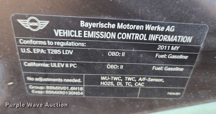 image for item EV2537 2011 Mini Cooper S 