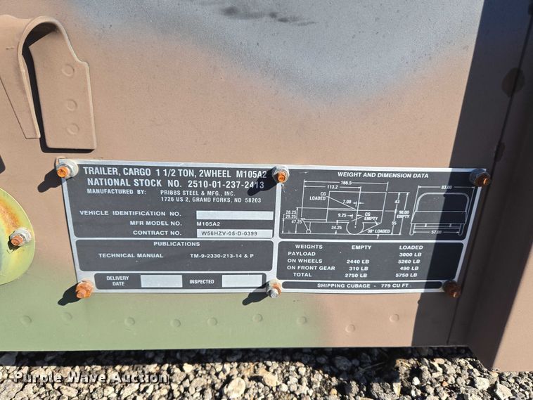 image for item EV2540 AM General M105A2 cargo bed