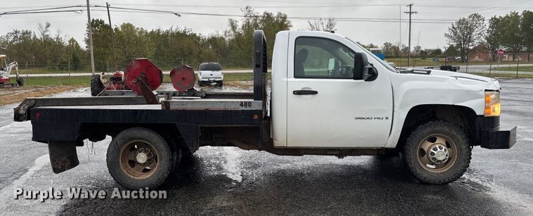 image for item EV3223 2008 Chevrolet Silverado 3500HD bale bed pickup truck