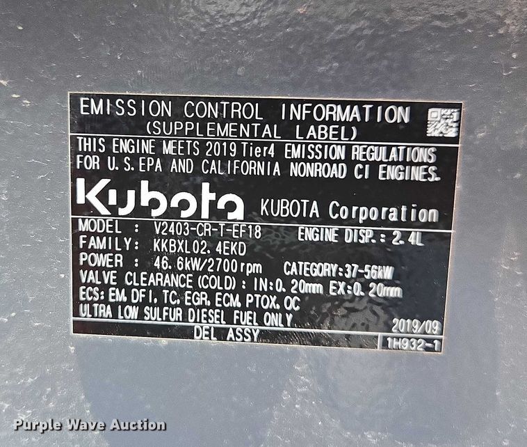 image for item EV5446 2019 Kubota MX6000 MFWD tractor