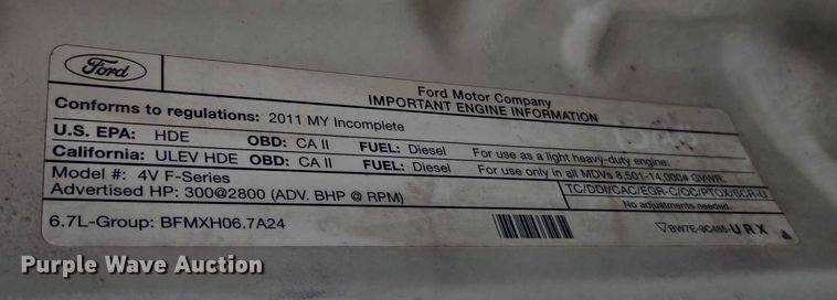 image for item EV5454 2011 Ford F350 flatbed pickup truck