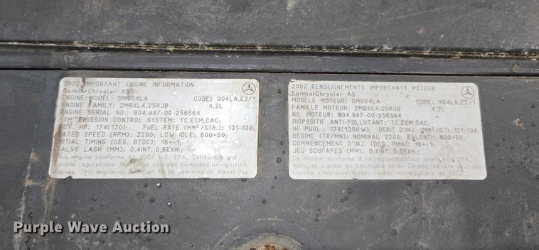 image for item EV5462 Mercedes Benz 0M904LA engine