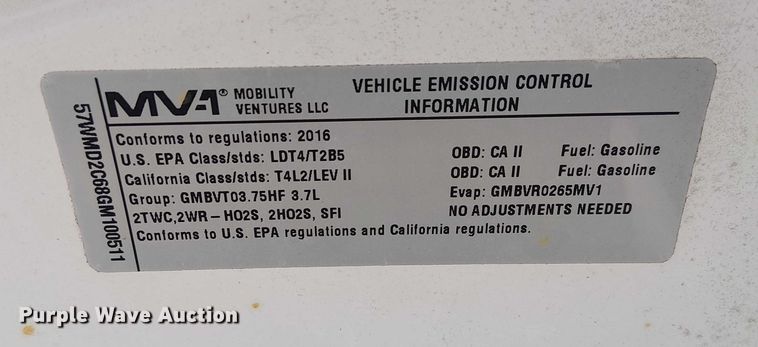 image for item FB4510 2016 Am General MV-1 van