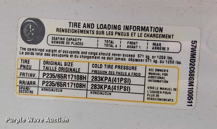 image for item FB4510 2016 Am General MV-1 van