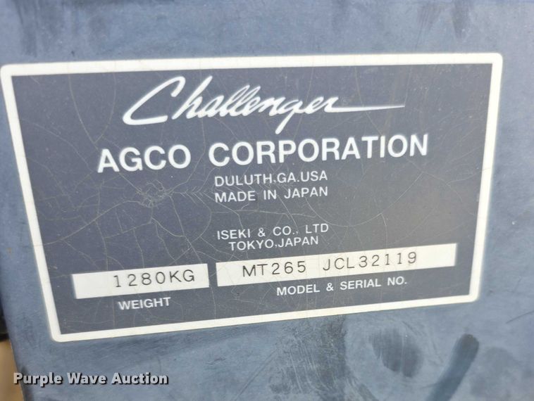 image for item FI0602 2002 Challenger MT265 MFWD tractor