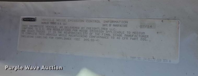 image for item FI0608 2015 Freightliner Business Class M2 refuse truck