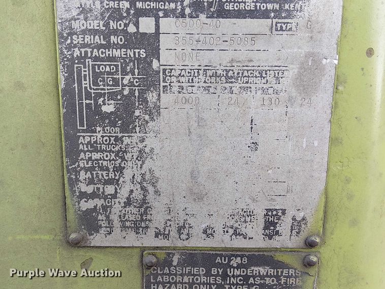 image for item FK0532 Clark C500-40 forklift