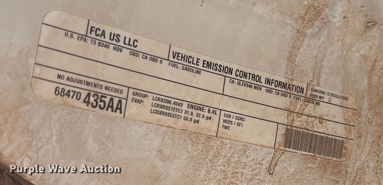 image for item IE9206 2020 RAM 2500HD Crew Cab truck cab and chassis