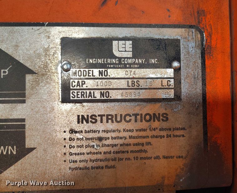 image for item IH9329 Lee Engineering 74 forklift