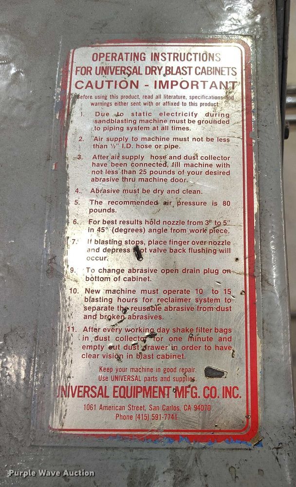 image for item IH9331 Universal Equipment sand blaster