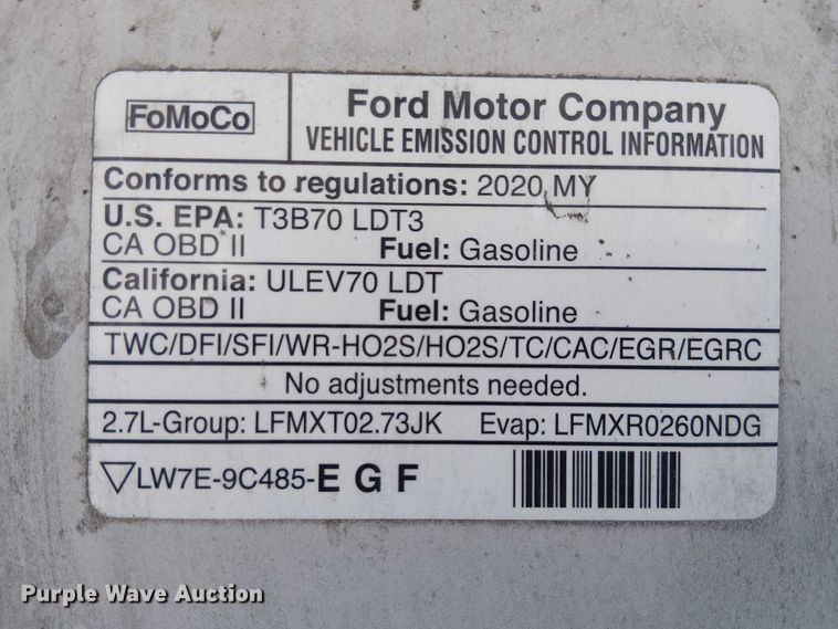 image for item YA1224 2020 Ford  F150 SuperCab pickup truck