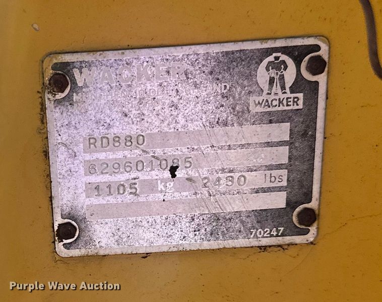 image for item DF8645 1990 Wacker RD880 double drum vibratory roller
